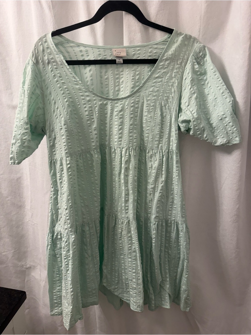 a new day Mint Textured Scoop Neck Dress